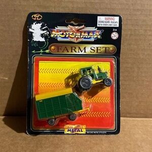MotorMax Die-Cast Metal Tractor Farm Set
